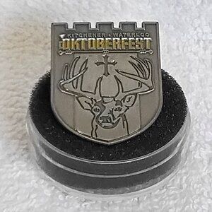 Metal & Enamel Kitchener-Waterloo Oktoberfest Double Backing Pin!!